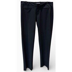 Gap Women's Size 12 Tall Cropped Black Trousers Work Pants Low Rise Straight Leg